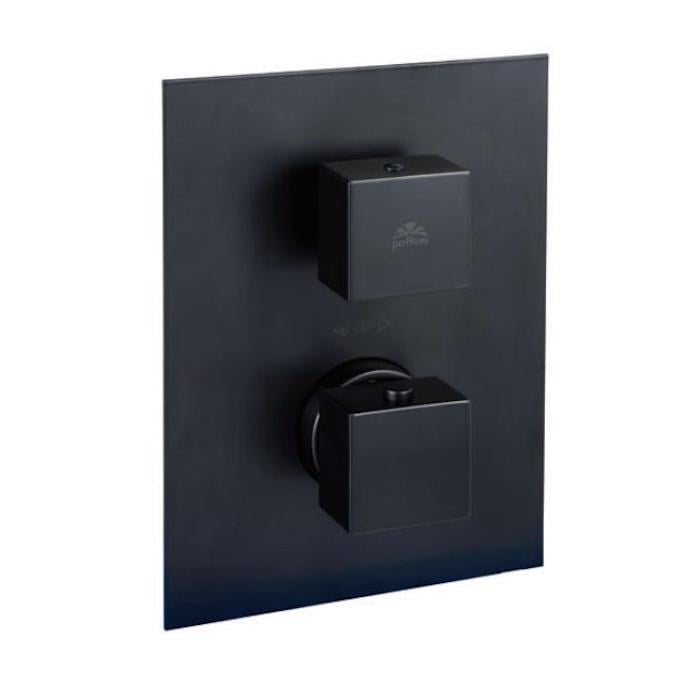 Змішувач термостатичний Paffoni Elle 3 положення Чорний матовий (LM-LEQ519NO-M)