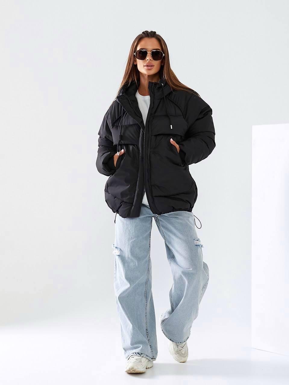 Куртка женская еврозима до -15°C L Черный (OV-9206BL-L) - фото 6 Куртка женская еврозима до -15°C L Черный (OV-9206BL-L) - фото 6