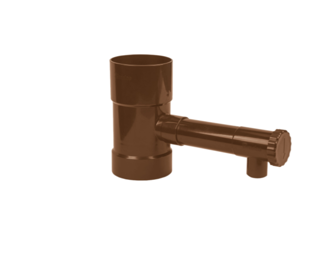 Водозбірник дощової води з даху в бочку Garden Line DES6001 80 мм Коричневий