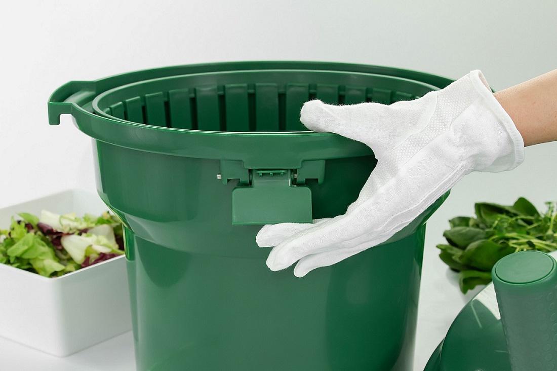 Сушилка для зелени и салата One Chef механическая из полипропилена 9,5 л Зеленый (51859) - фото 3 Сушилка для зелени и салата One Chef механическая из полипропилена 9,5 л Зеленый (51859) - фото 3