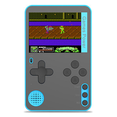Мини-консоль 500в1 Gen Game Slim Box с экраном 2,4" с играми 8bit Синий