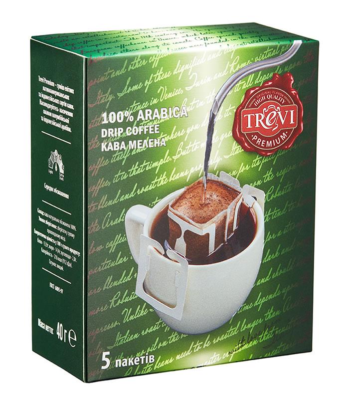 Дріп-кава Trevi Premium 100% Арабіка 8 г х 5 шт. (4820140050941)