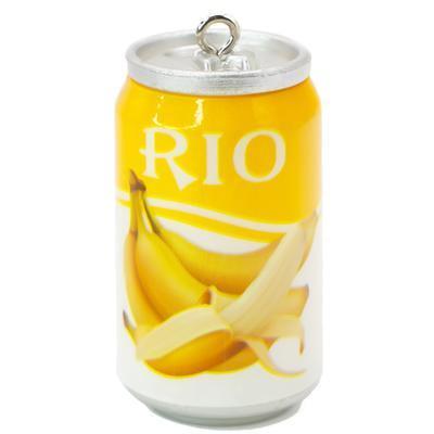 Подвеска брелок в виде банки RIO банан 45х23 мм 1 шт. (ПД4523р11)