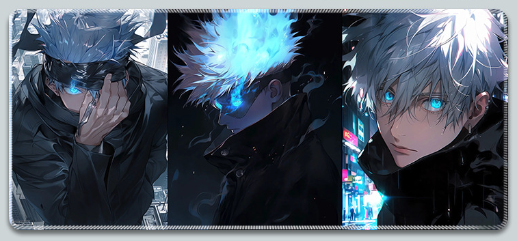 Коврик для мышки с Аниме принтом Jujutsu Kaisen Сатору Годжо 800х300х3 мм (0313)