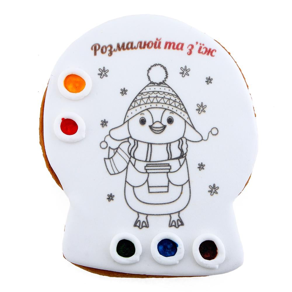 Пряник-раскраска Крафт Печиво Пингвин 85 г