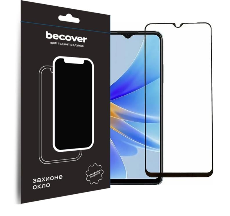 Защитное стекло BeCover для Oppo A17/A17k 4G Black (709774)