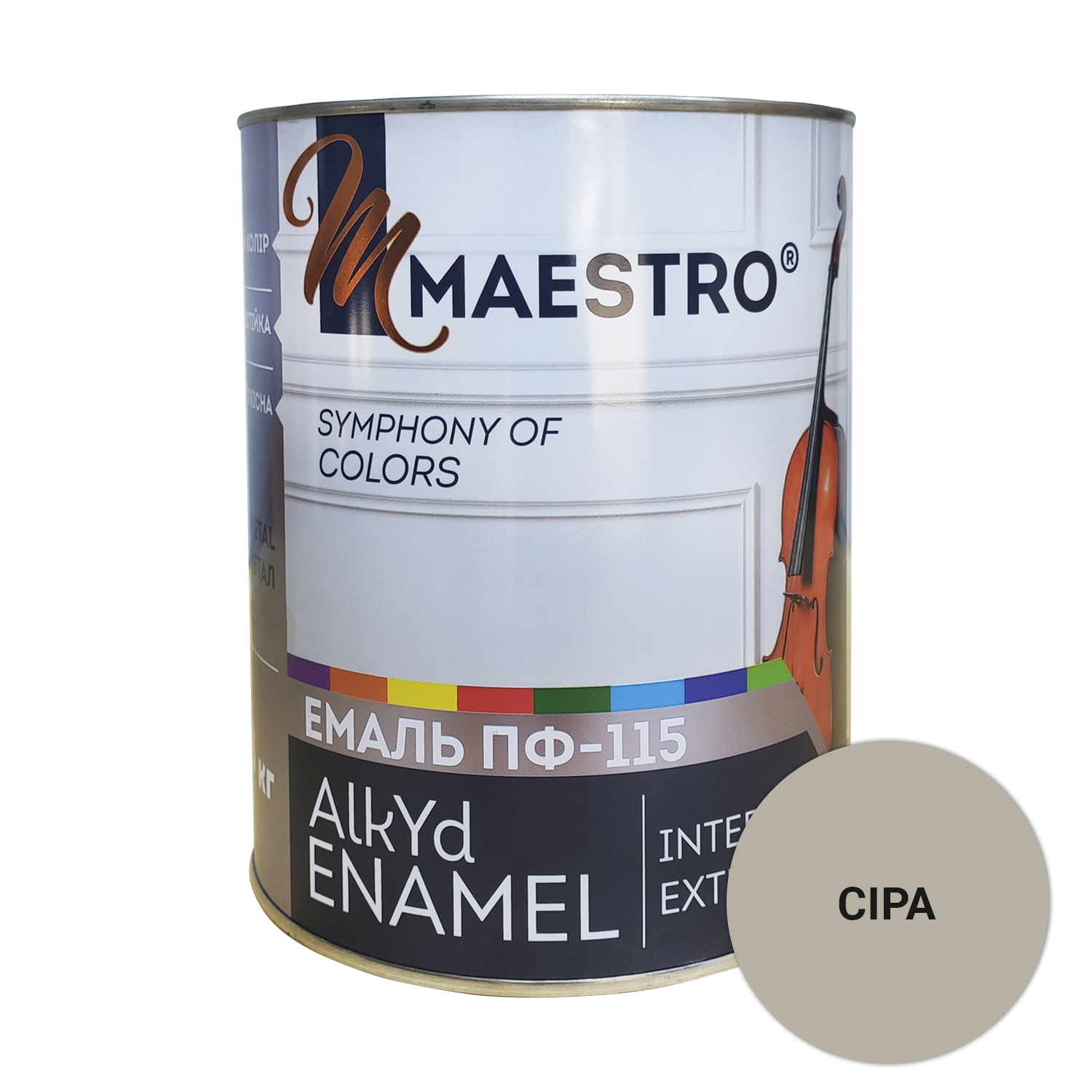 Эмаль Maestro ПФ 115 2,8 кг Серый