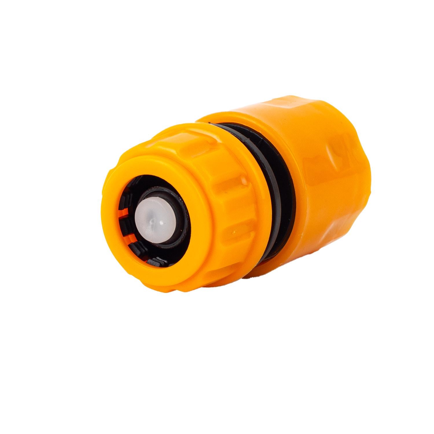 Коннектор 1/2 для шланга 1/2" с аквастопом Оранжевый