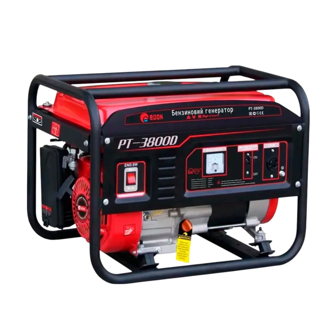 Генератор бензиновый Edon PT-3800D 3 кВт 220V медная обмотка AVR (38064210)