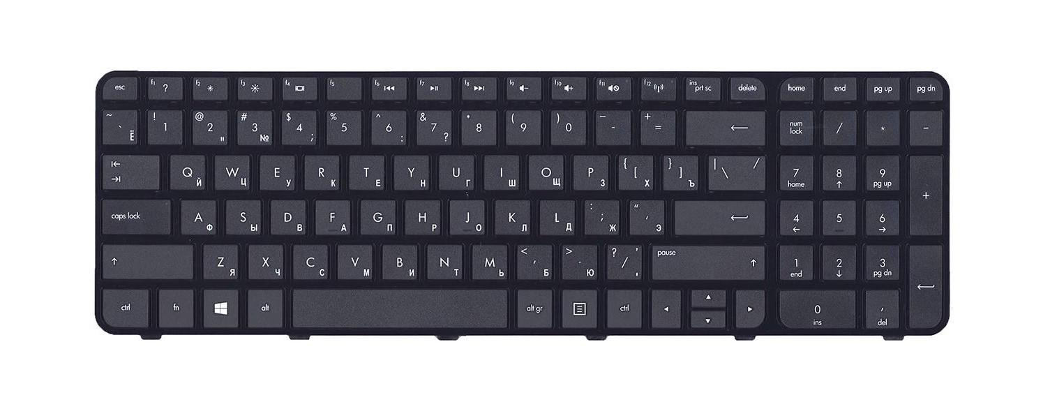 Клавиатура для ноутбука HP Pavilion G6-2010 матовая (681800-251)