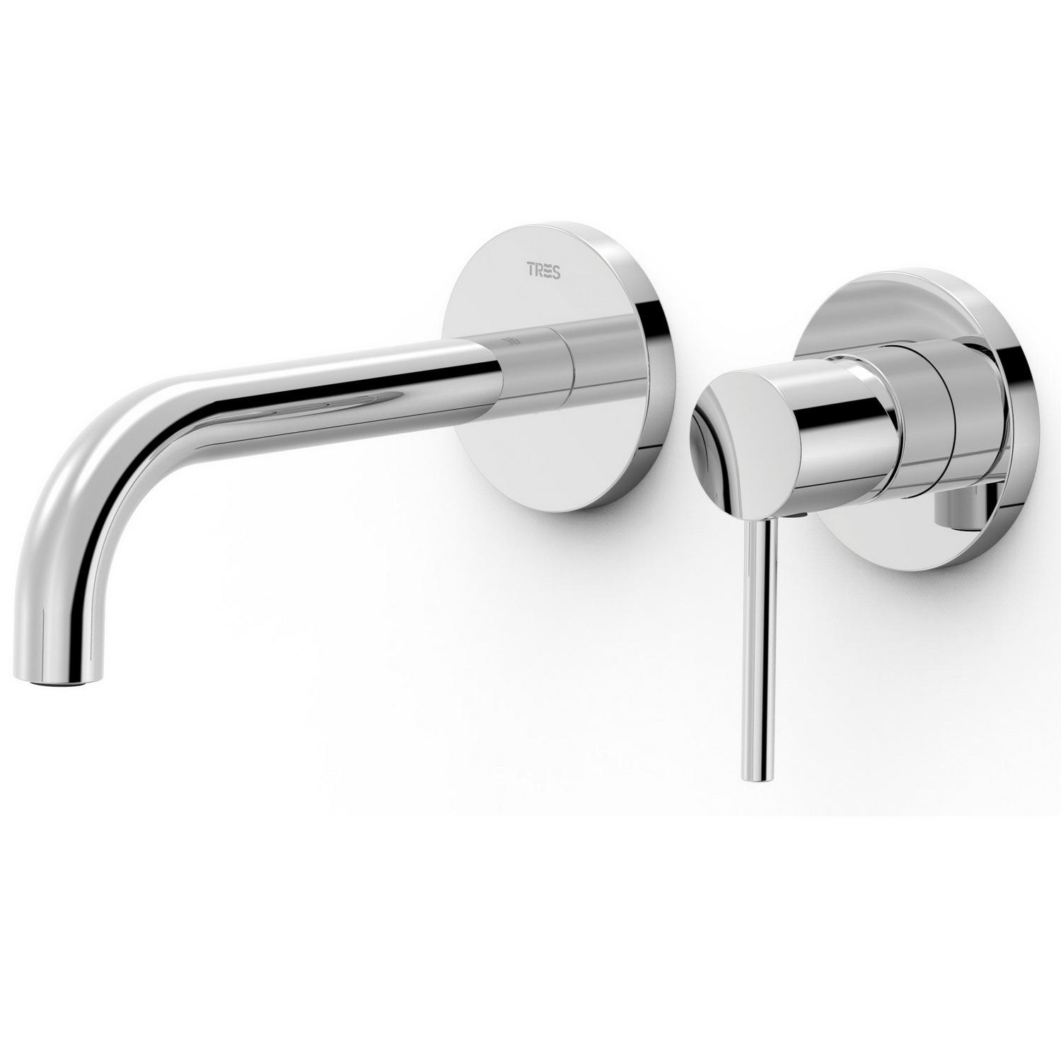 Смеситель для умывальника Tres Study exclusive 26230001 настенный однорычажный Хром (124444)