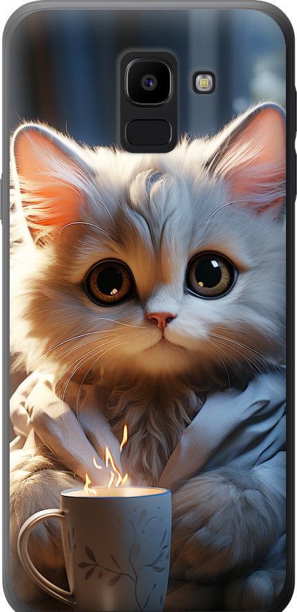 Чехол на Samsung Galaxy J6 2018 White cat (5646t-1486-42517)