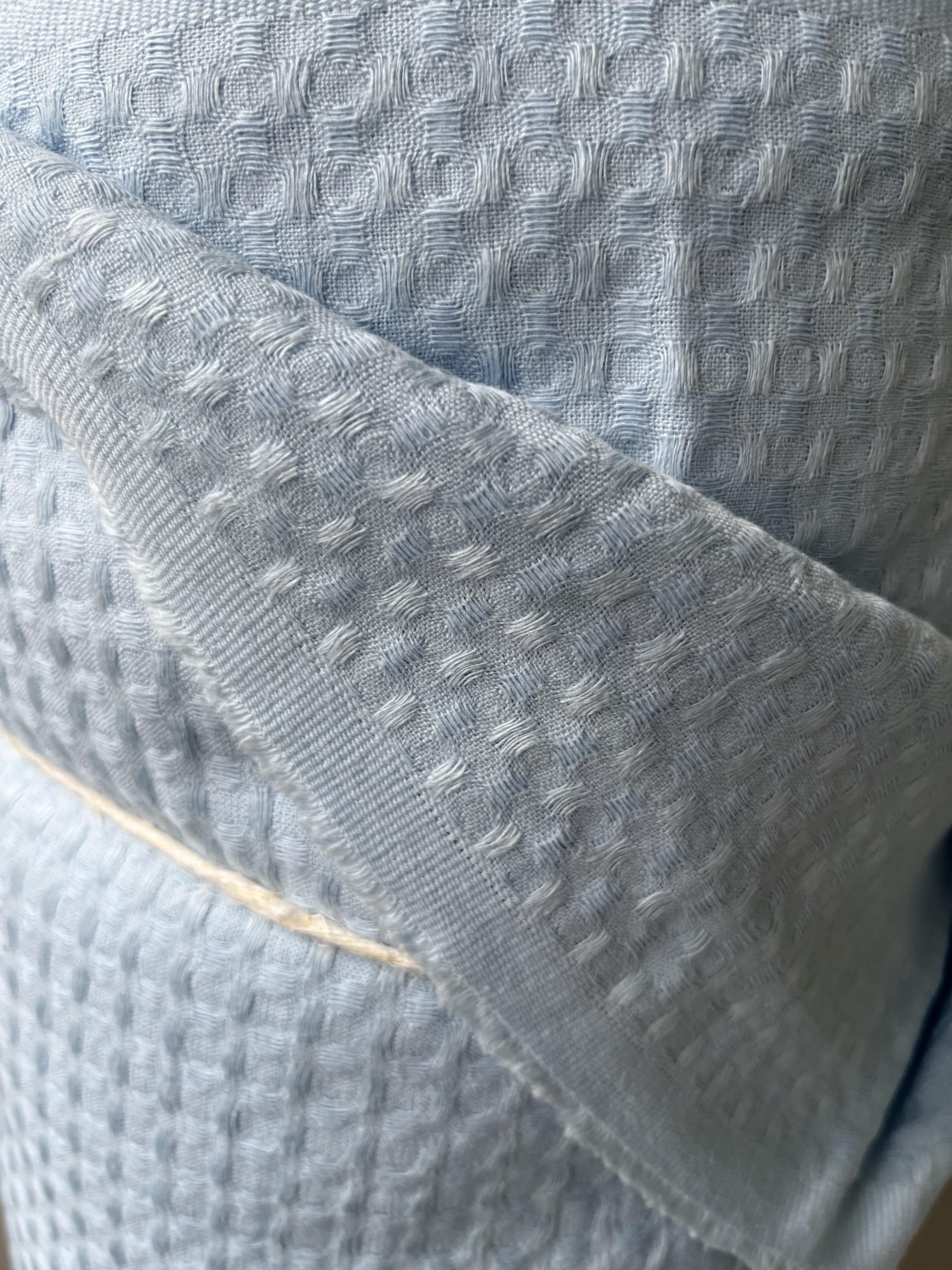 Тканина Linen Plus CRASH EFFECT 54% льон 46% бавовна 200 см Світло-блакитний (415-552MZ) - фото 5