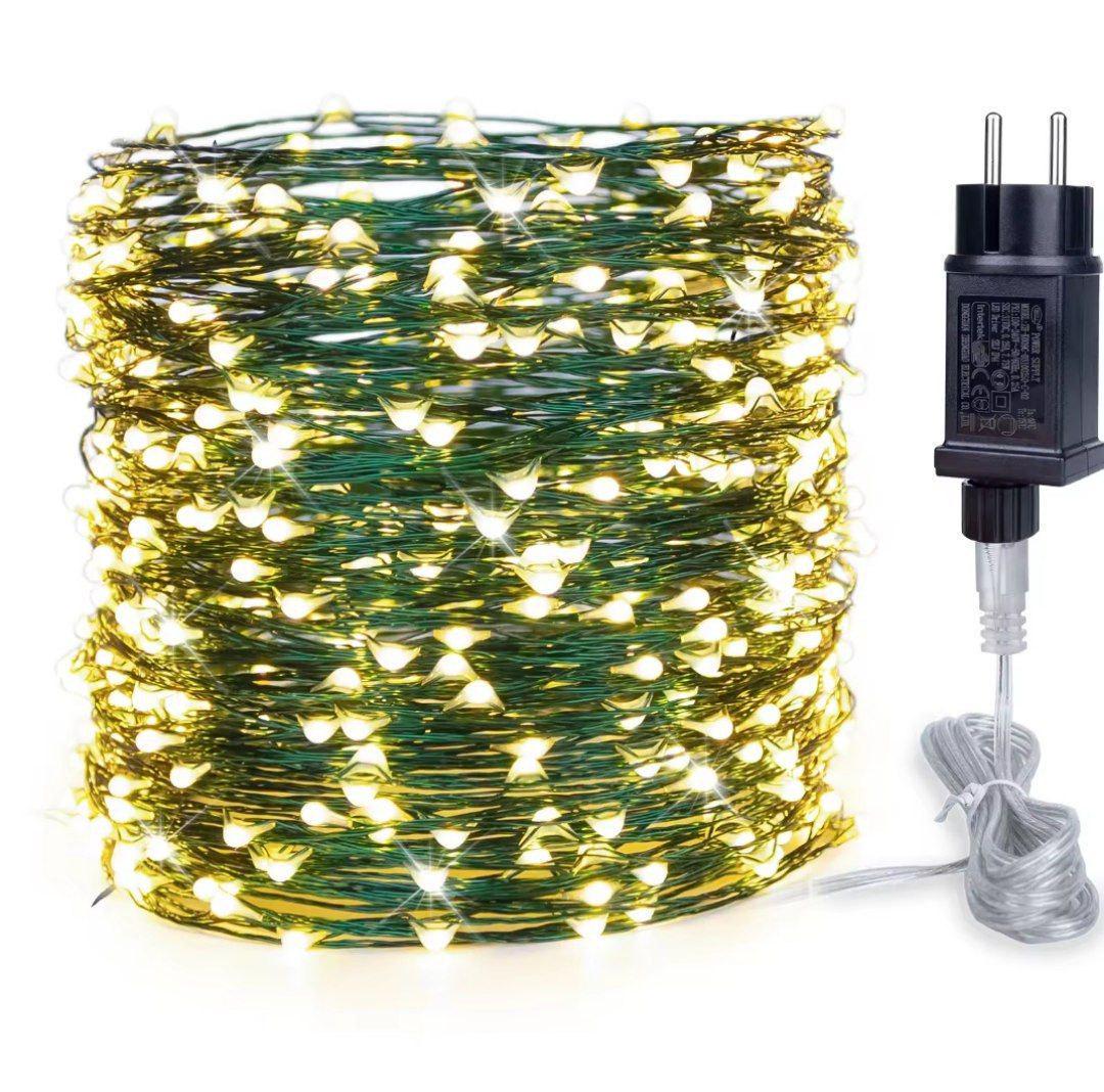 Гірлянда світлодіодна з пультом Роса Sollight-4397 1000 LED водостійка 100 м Теплий Білий (356457)