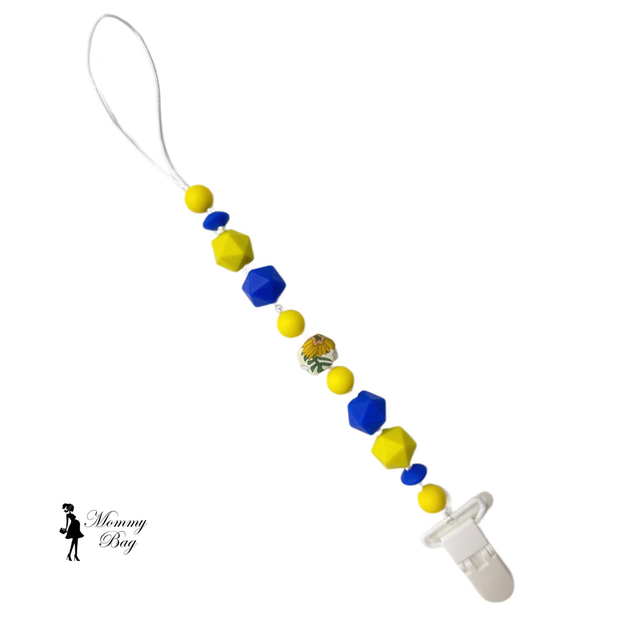 Держатель для пустышки Mommy Bag Желто-голубой (143975) - фото 3 Держатель для пустышки Mommy Bag Желто-голубой (143975) - фото 3