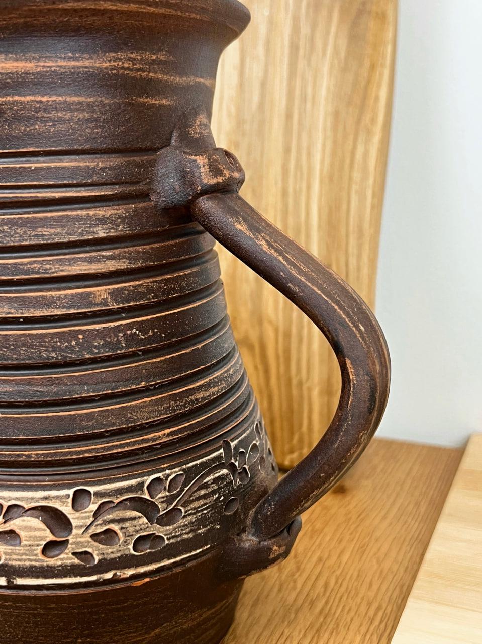 Компотник керамический глиняный резной с ручкой ангоб 1,5 л (3001-40) - фото 7 Компотник керамический глиняный резной с ручкой ангоб 1,5 л (3001-40) - фото 7