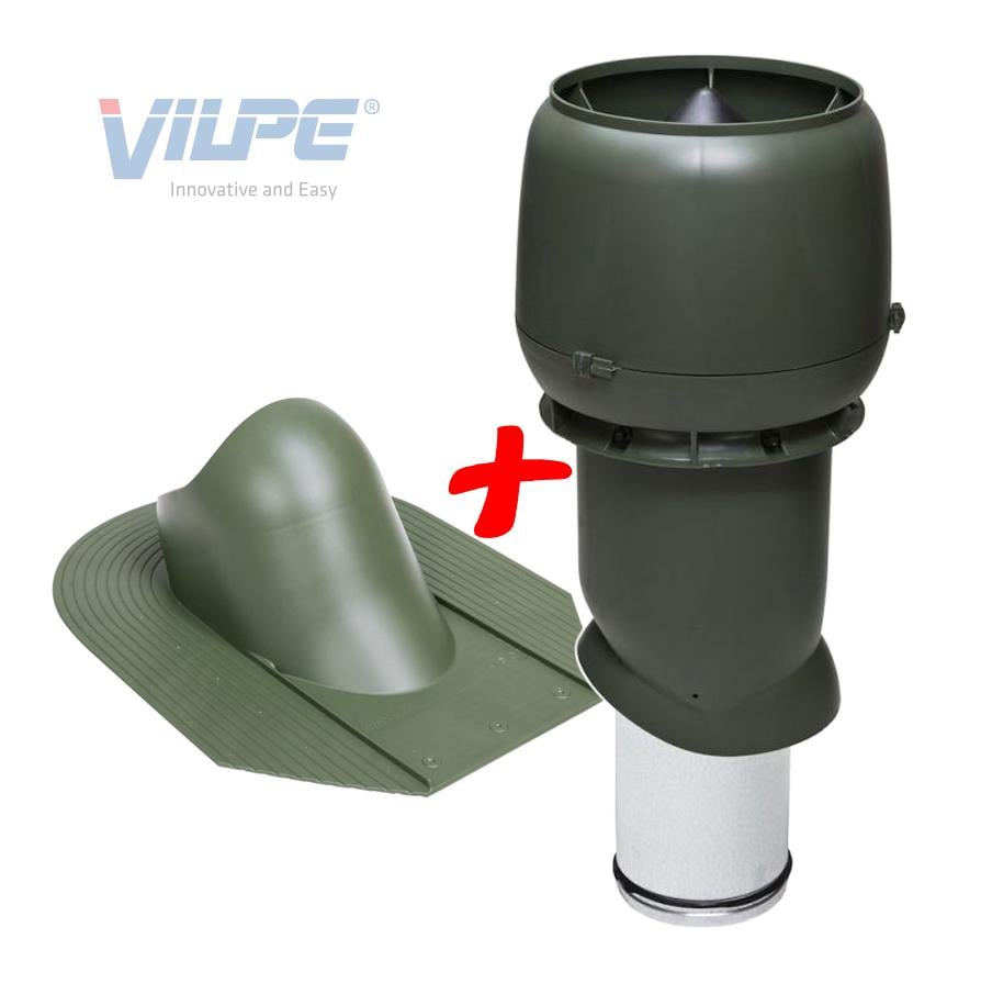 Вихід вентиляційний Vilpe для бітумної черепиці утеплений Ø 160 мм 500 мм 6020 Зелений (30078885) - фото 2 Вихід вентиляційний Vilpe для бітумної черепиці утеплений Ø 160 мм 500 мм 6020 Зелений (30078885) - фото 2