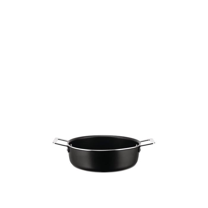 Кастрюля Alessi Pots & Pans низкая с двумя ручками 24 см Черный