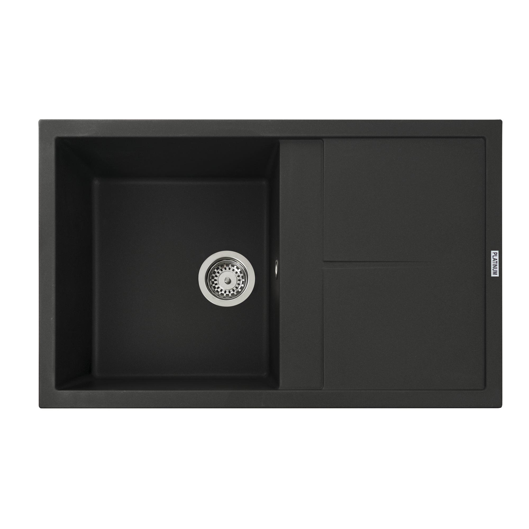 Мийка для кухні Platinum 7950 Selena гранітна Чорний матовий - фото 1 Мийка для кухні Platinum 7950 Selena гранітна Чорний матовий - фото 1