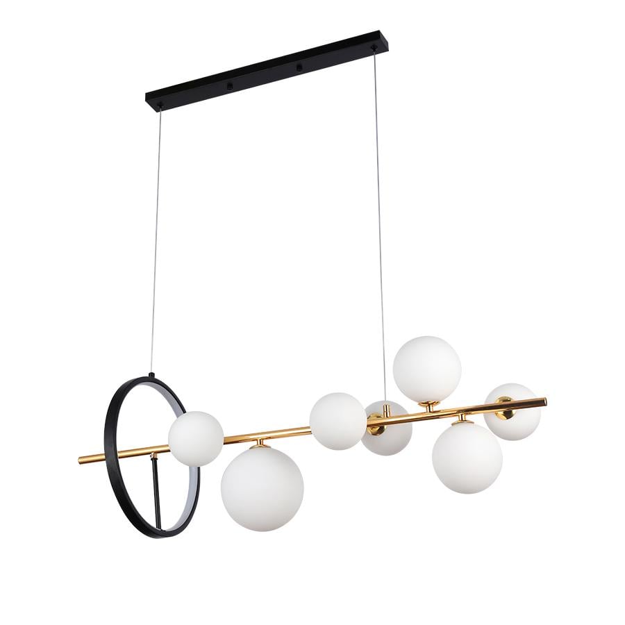 Люстра молекула подвесная Levistella 918LP267-7 DDG/WH плафоны белые Черный/Золотой Люстра молекула подвесная Levistella 918LP267-7 DDG/WH плафоны белые Черный/Золотой