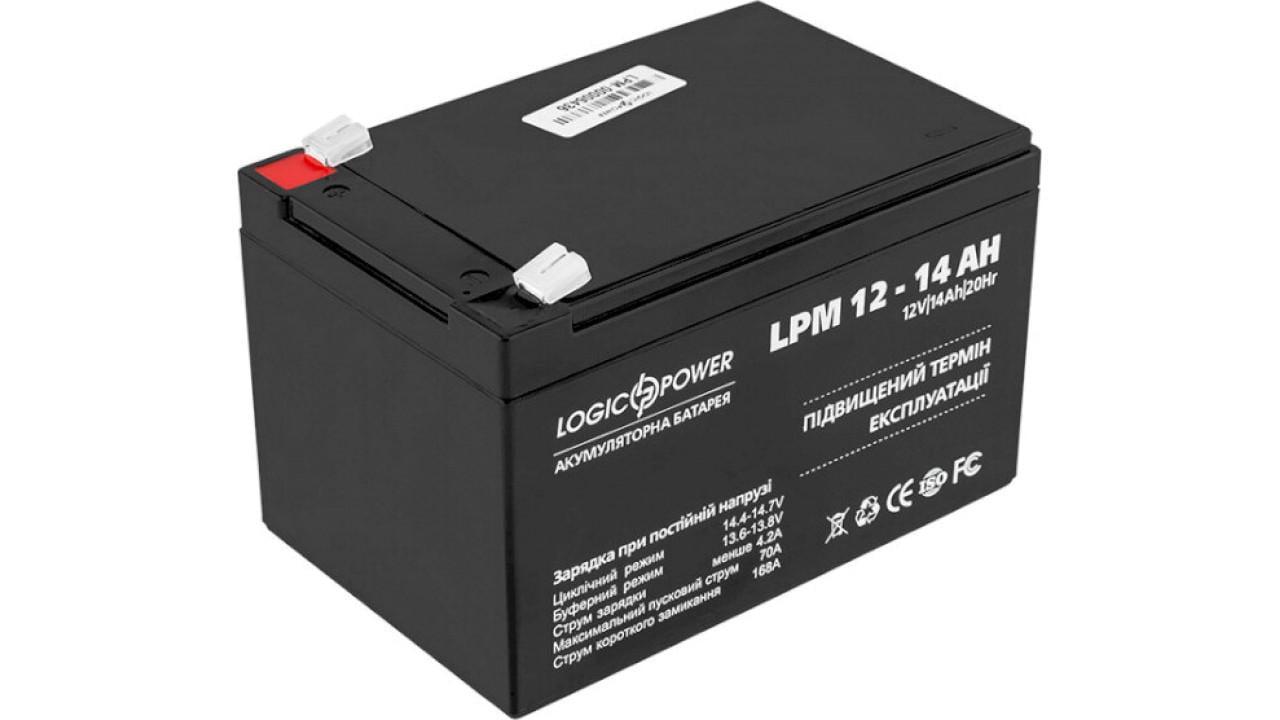 Аккумуляторная батарея свинцово-кислотная LogicPower AGM LPM 12-14 Ah (29879711) Аккумуляторная батарея свинцово-кислотная LogicPower AGM LPM 12-14 Ah (29879711)
