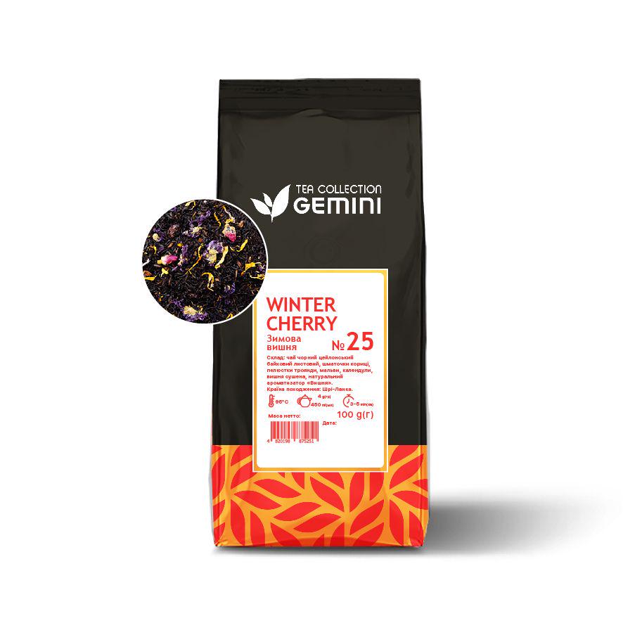 Чай листовий Gemini Winter cherry Зимова вишня 100 г (370)