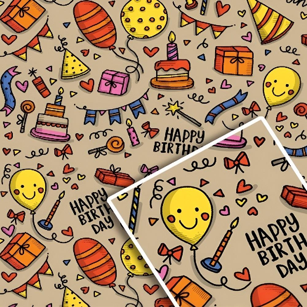 Бумага упаковочная крафт Шарики на буром 70х100 см 10 л (1042БР) Бумага упаковочная крафт Шарики на буром 70х100 см 10 л (1042БР)