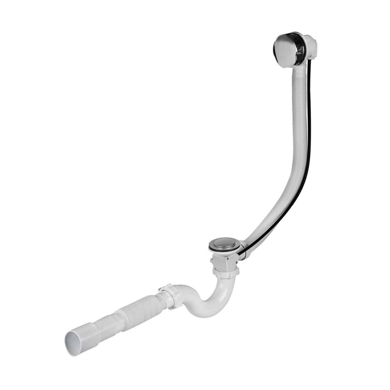 Сифон для ванни Woko Хвиля-автомат пробка зливу з дистанційним керуванням труба гофрована 149 мм (В0210)
