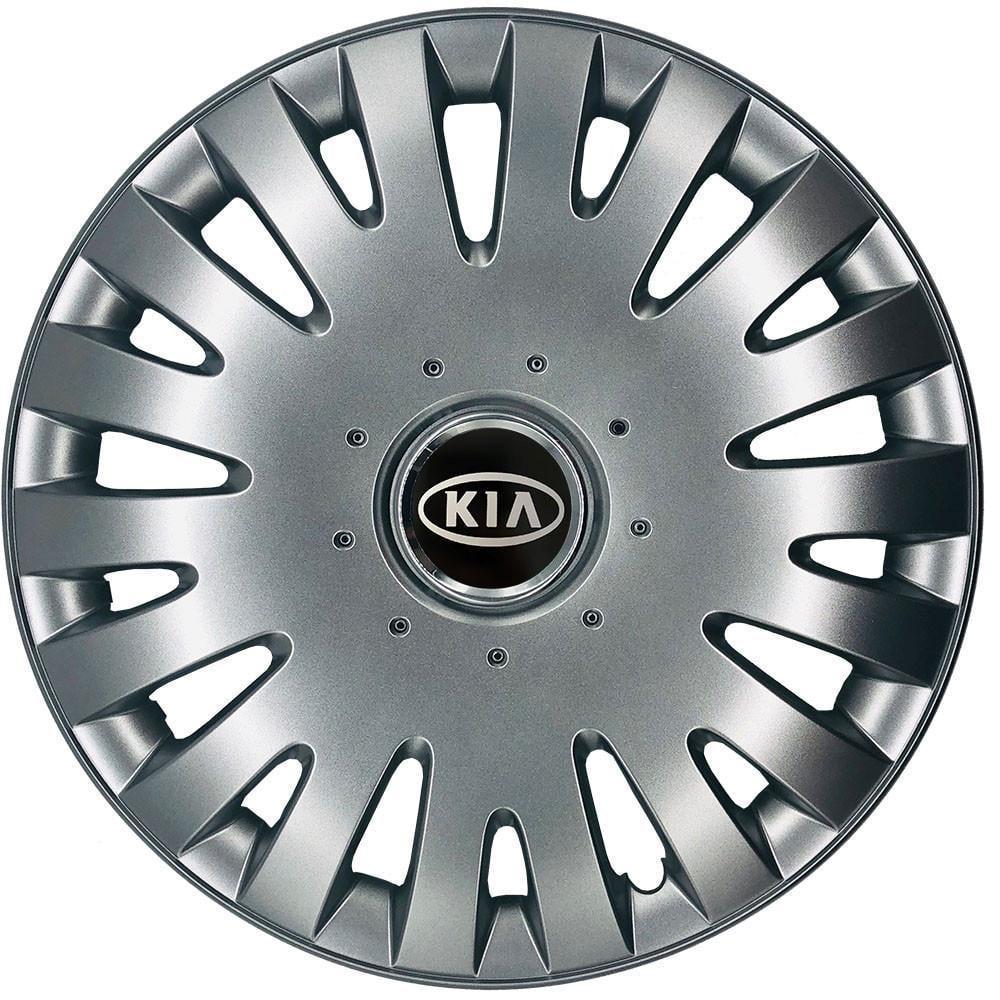 Колпаки SJS 403 с логотипом Kia R16 4 шт. Серебристый (2654561636)