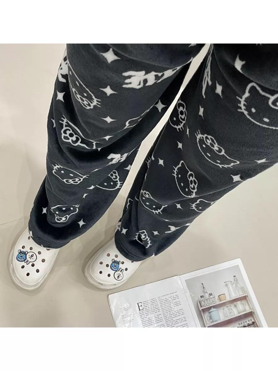 Брюки пижамные женские с принтом Hello Kitty L (10225) - фото 3