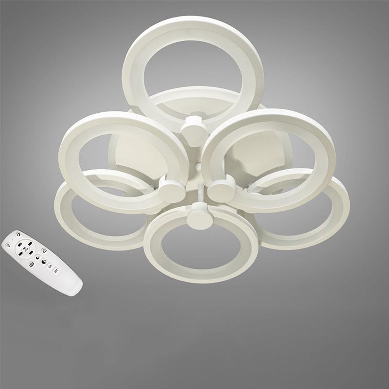 Стельова люстра LED з диммером та RGB підсвічуванням DS-18014/33 LED RGB dimmer 90W Білий