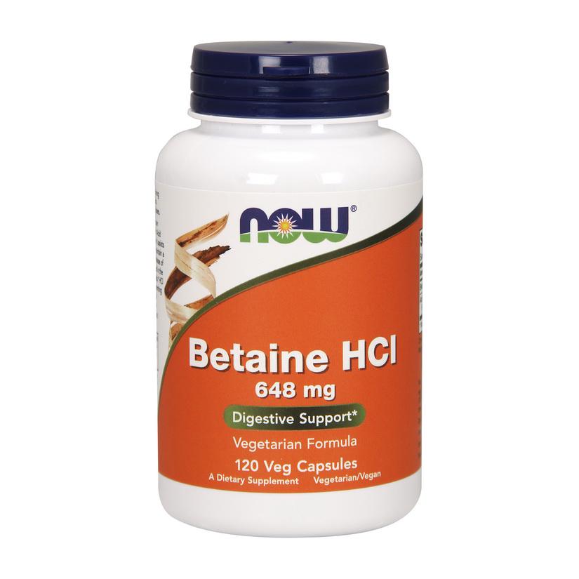 Бетаин HCl NOW HCl 648 мг 120 vкапсул (00000020609) Бетаин HCl NOW HCl 648 мг 120 vкапсул (00000020609)
