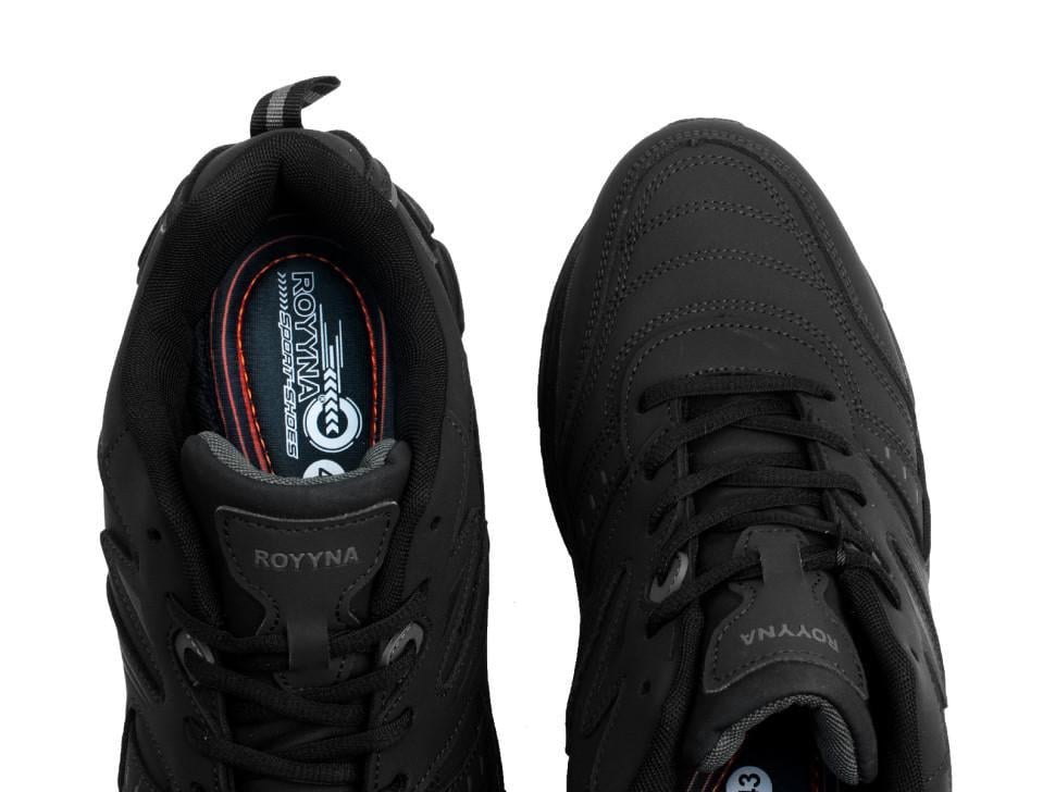 Кросівки чоловічі Royyna 7243003 з натуральної шкіри р. 42 Чорний (22665) - фото 4 Кросівки чоловічі Royyna 7243003 з натуральної шкіри р. 42 Чорний (22665) - фото 4