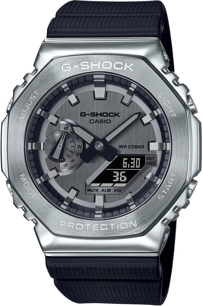 Наручные часы мужские Casio G-Shock GM-2100-1AER ударопрочные с водозащитой 200 м Серебряный (3099560384)