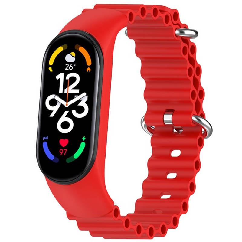 Ремінець Ocean Band для Xiaomi Mi Band 7/6/5/4/3 Червоний/Red (00000064769_3)