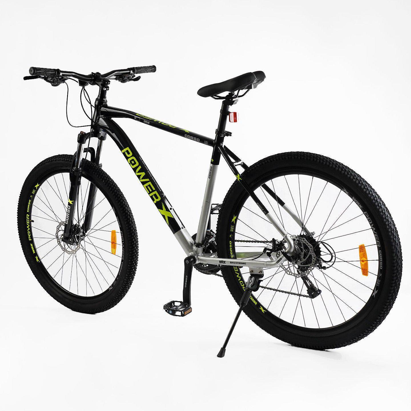 Велосипед горный алюминиевый Corso X-Power 29" рама 21" Черно-зеленый - фото 3 Велосипед горный алюминиевый Corso X-Power 29" рама 21" Черно-зеленый - фото 3