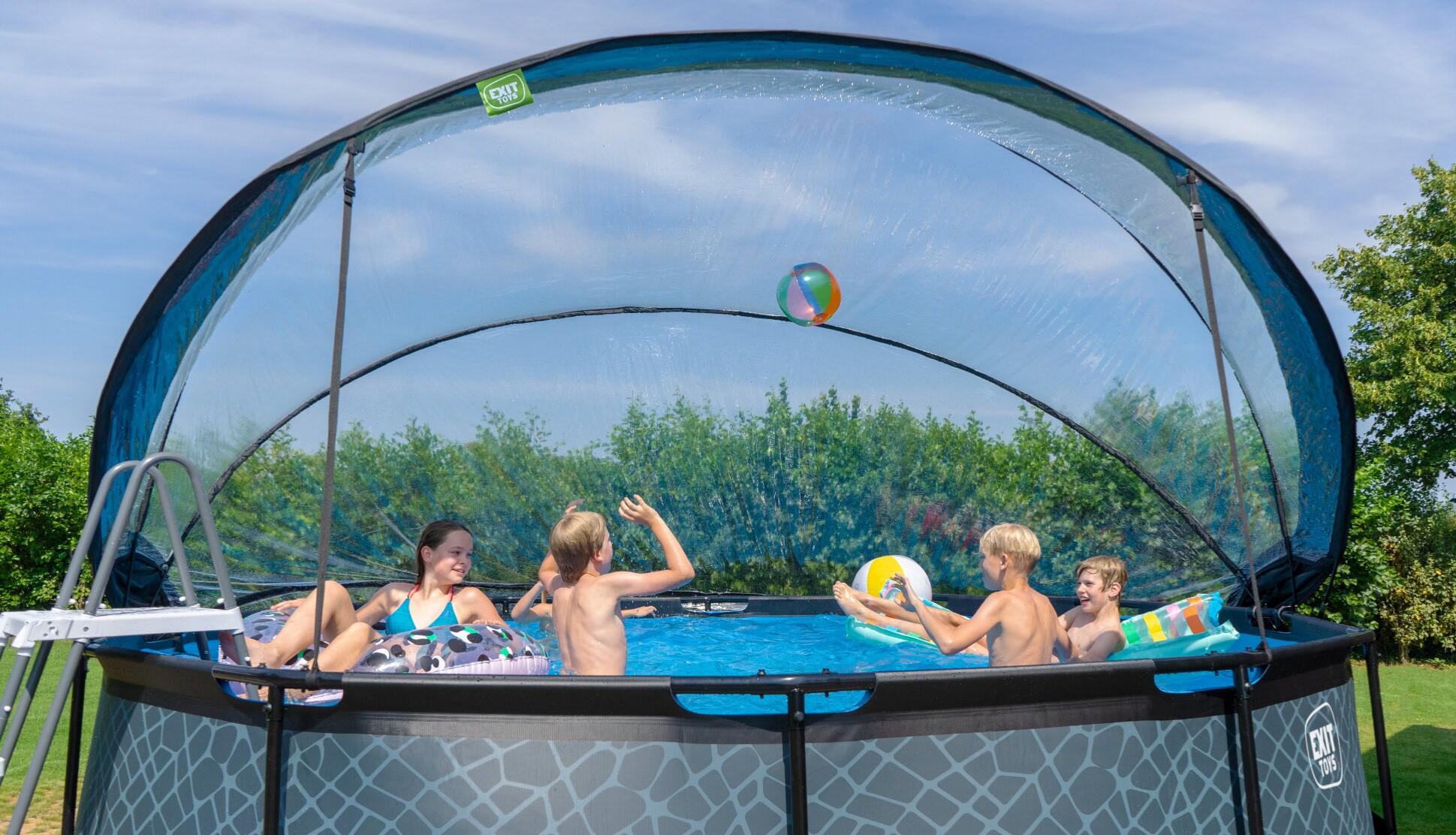 Бассейн с куполом Exit Toys 488х122 см песочный фильтр Камень (1346758810) - фото 11 Бассейн с куполом Exit Toys 488х122 см песочный фильтр Камень (1346758810) - фото 11