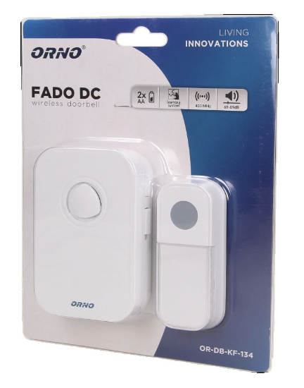 Звонок дверной ORNO FADO DC беспроводной 36-тоновый Белый (OR-DB-KF-134)