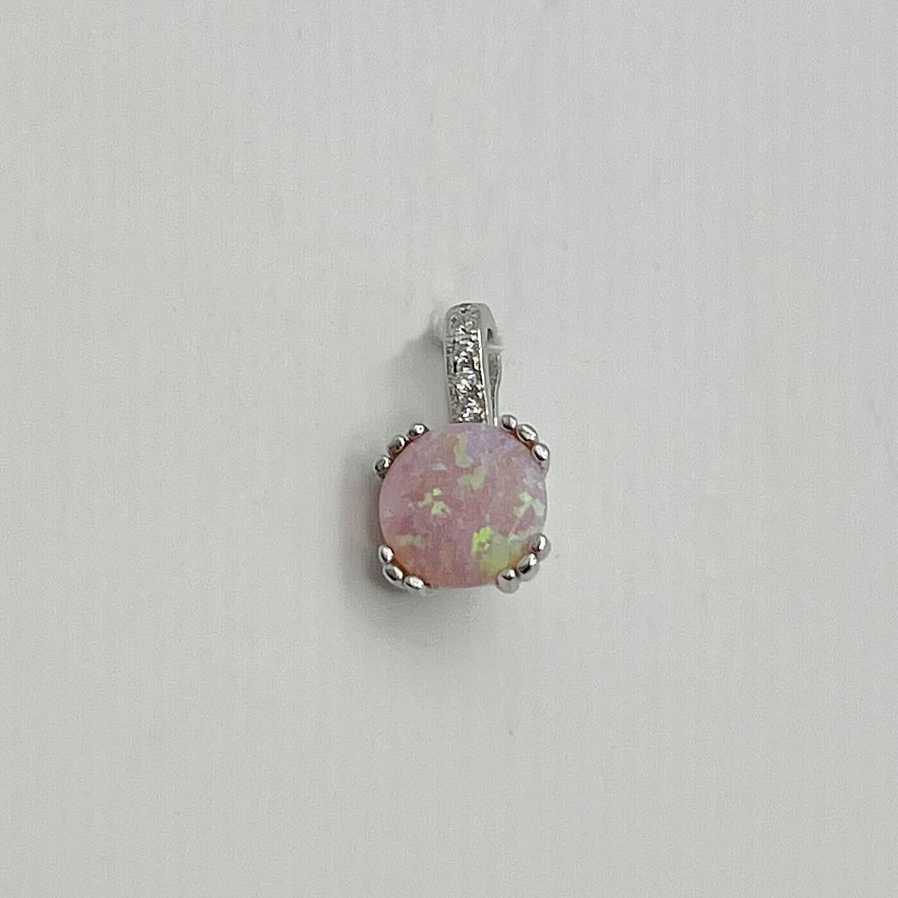 Серебряный кулон с розовым опалом 1,08 г (2500898875)