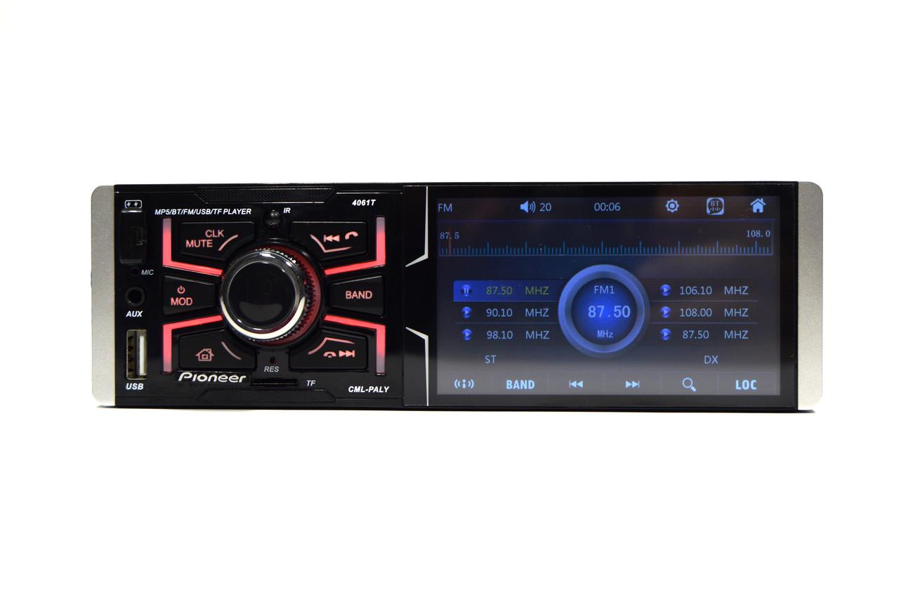 Автомагнитола Pioneer 4061BT MP5 USB/microSD/FM/AUX сенсорный экран 4,1" с Bluetooth 4x50 Вт