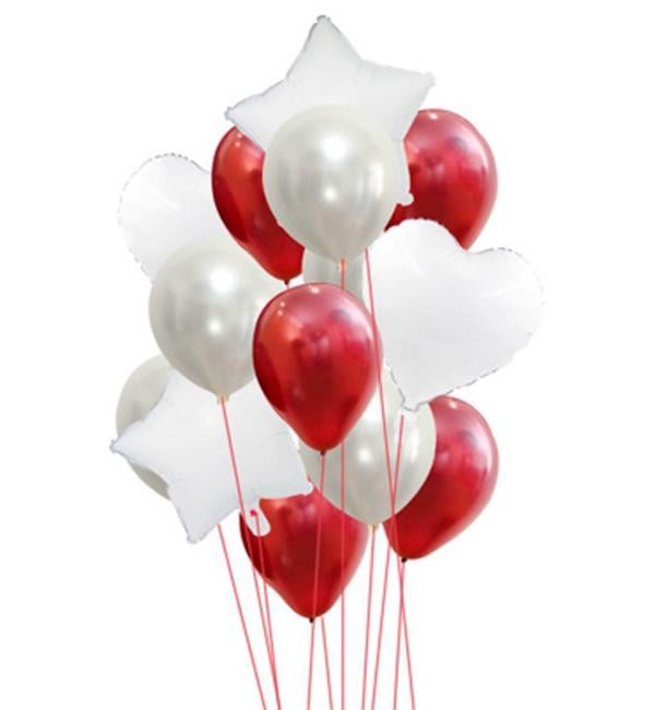 Воздушные шары 14 шт. White/Red