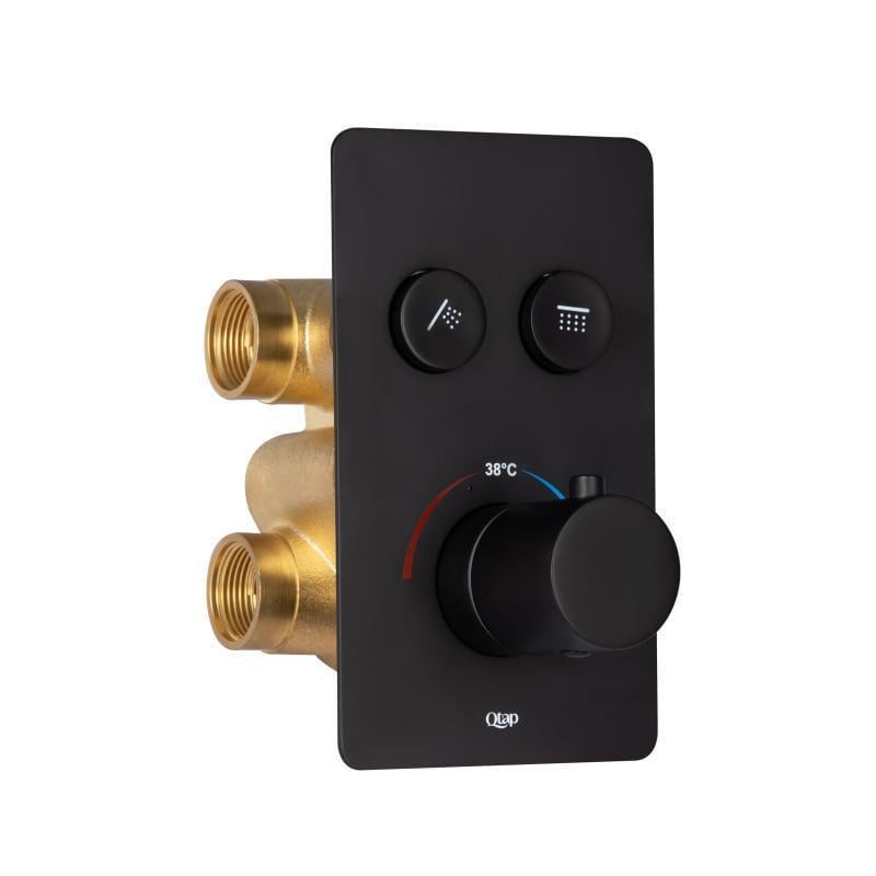 Смеситель для душа Qtap Votice QTVOT6442T105NKB термостатический скрытого монтажа Black Matt (FRRS00048320)
