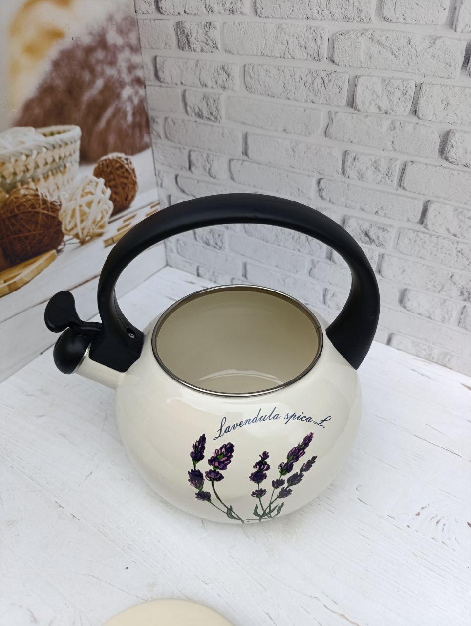 Чайник со свистком Kamille KM-1033 эмалированный 2,2л Белый (KM-1033) - фото 3 Чайник со свистком Kamille KM-1033 эмалированный 2,2л Белый (KM-1033) - фото 3