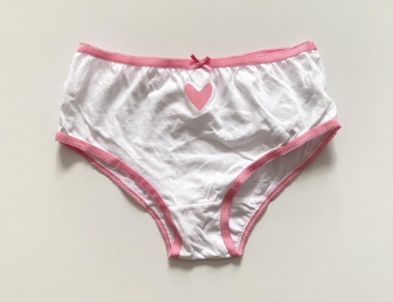 Труси-плавки на дівчинку з з сердечком Primark 152 см на 12-13 років Білий (2619606118)