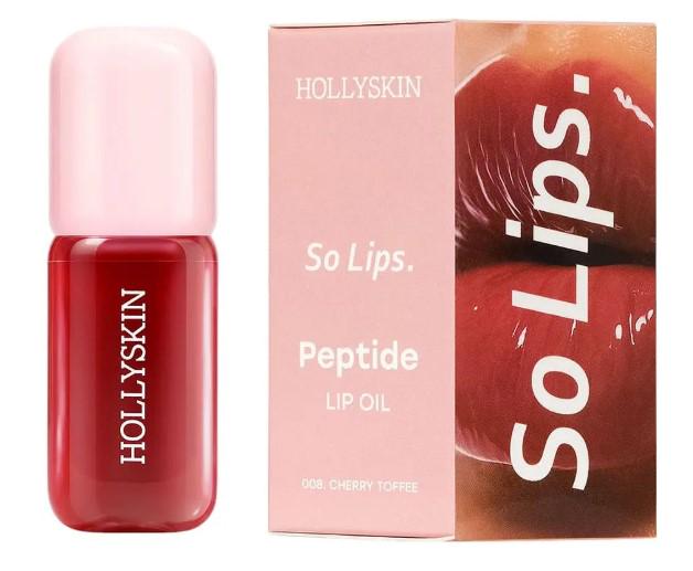 Масло для губ увлажняющее HOLLYSKIN So Lips Peptide Lip Oil 008 Cherry Toffee 4 мл