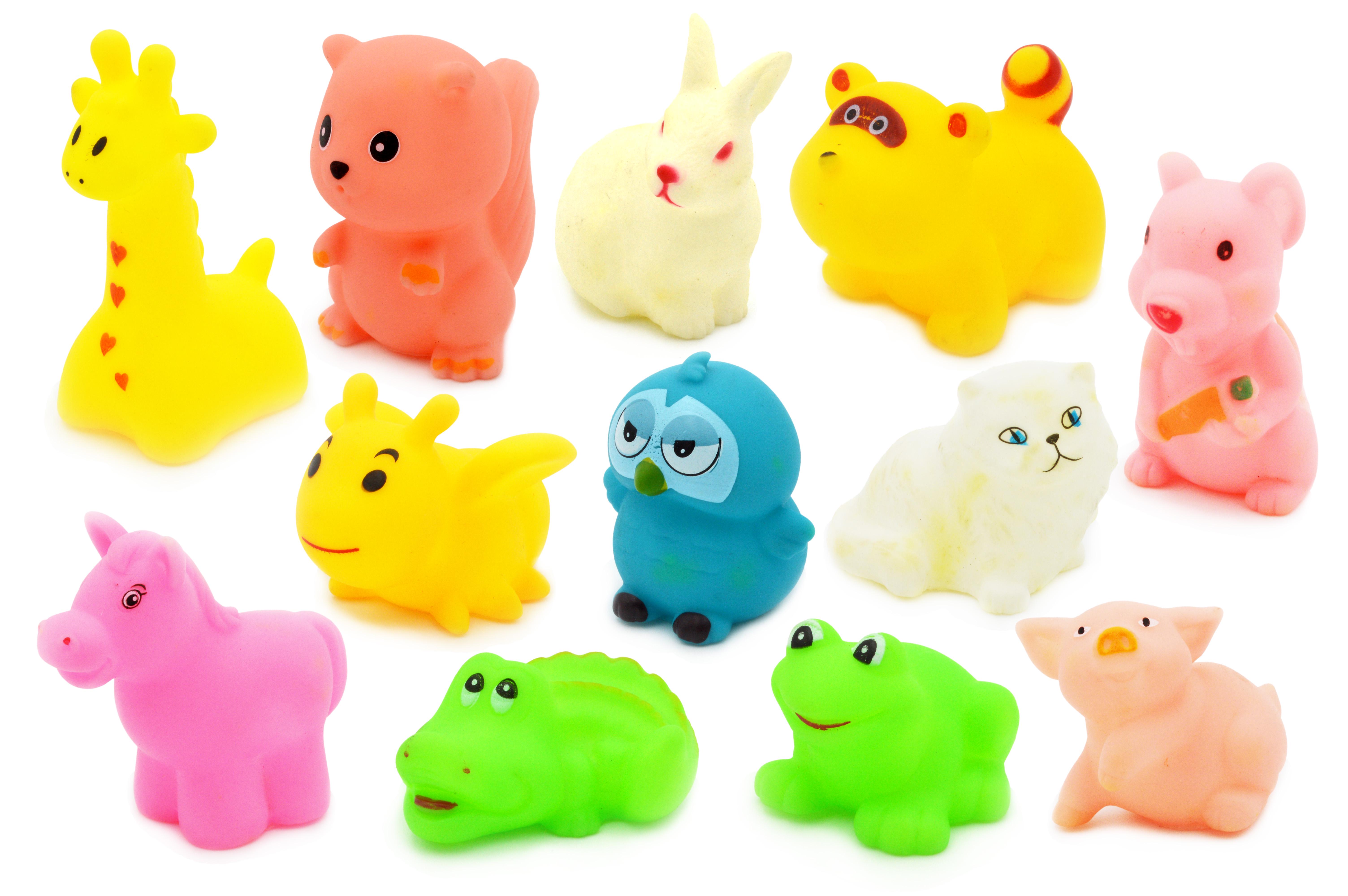 Игрушки-пищалки Животные 12 шт. (002 G)