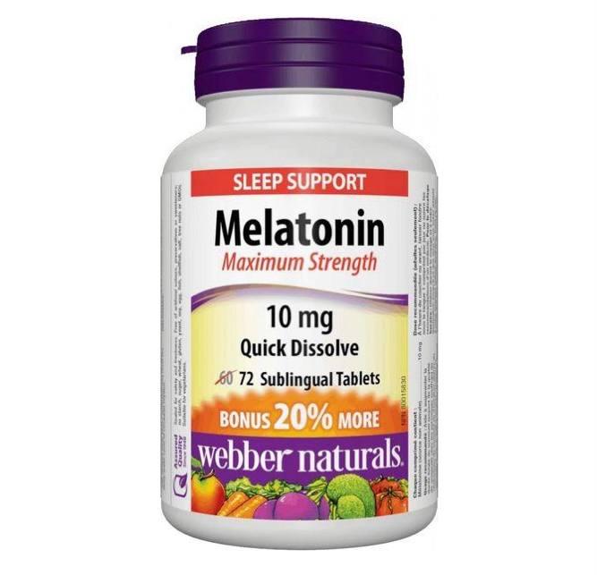 Мелатонин Webber Naturals Melatonin M.S. 10 mg 72 tablets
