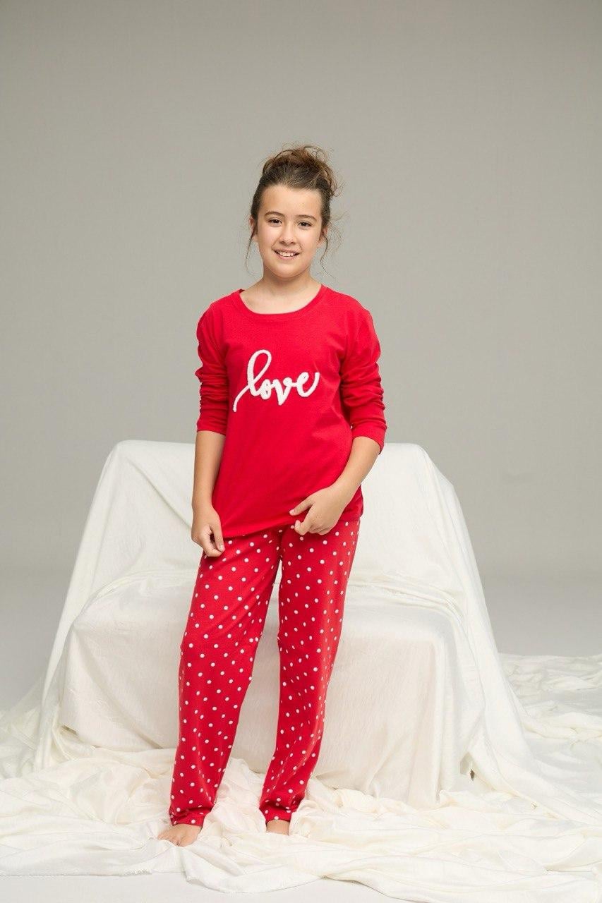 Пижама детская Love 10-11 лет Красный (SS41137_k)