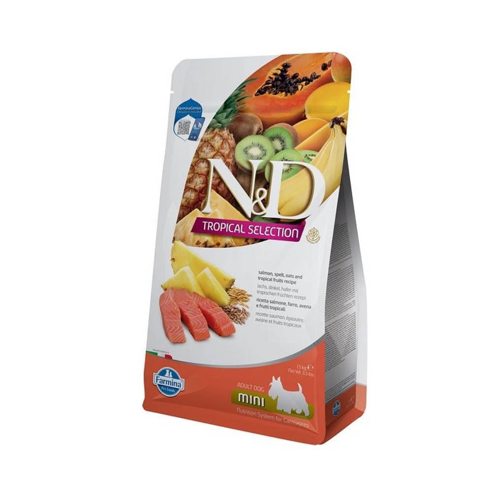 Корм для собак сухий Farmina N&D Tropical Selection з лососем та тропічними фруктами 1,5 кг Корм для собак сухий Farmina N&D Tropical Selection з лососем та тропічними фруктами 1,5 кг
