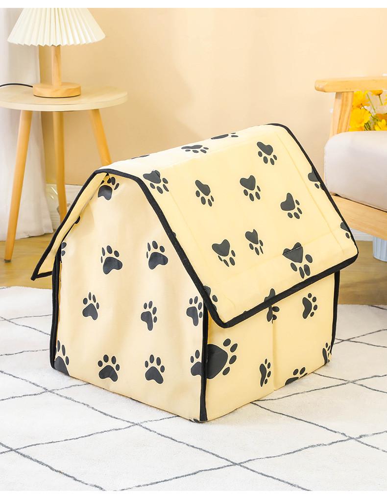 Будиночок для квартир складаний для собак 47х43х40 см Бежевий (1C0210) - фото 3 Будиночок для квартир складаний для собак 47х43х40 см Бежевий (1C0210) - фото 3